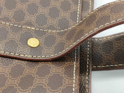 CELINE Macadam Tote Bag, Brown Leather, MC96 Tote Bag