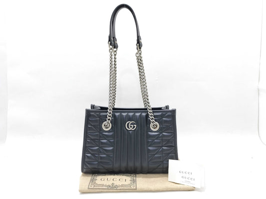 GUCCI GG Marmont Leather Chain Shoulder Bag
