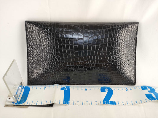 SAINT LAURENT FR－SAINT LAURENT CLUTCH MOC CROC YSL LOGO Clutch Bag