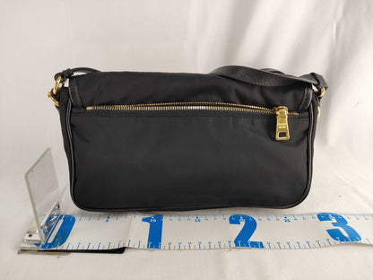 PRADA FR - Prada Shoulder bag Black Nylon Gold metal fittings Shoulder bag