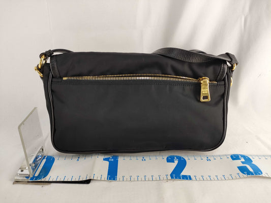 PRADA FR - Prada Shoulder bag Black Nylon Gold metal fittings Shoulder bag