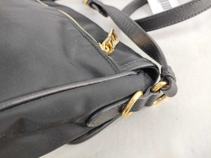 PRADA FR - Prada Shoulder bag Black Nylon Gold metal fittings Shoulder bag