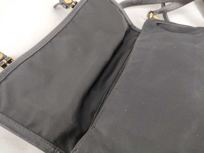 PRADA FR - Prada Shoulder bag Black Nylon Gold metal fittings Shoulder bag