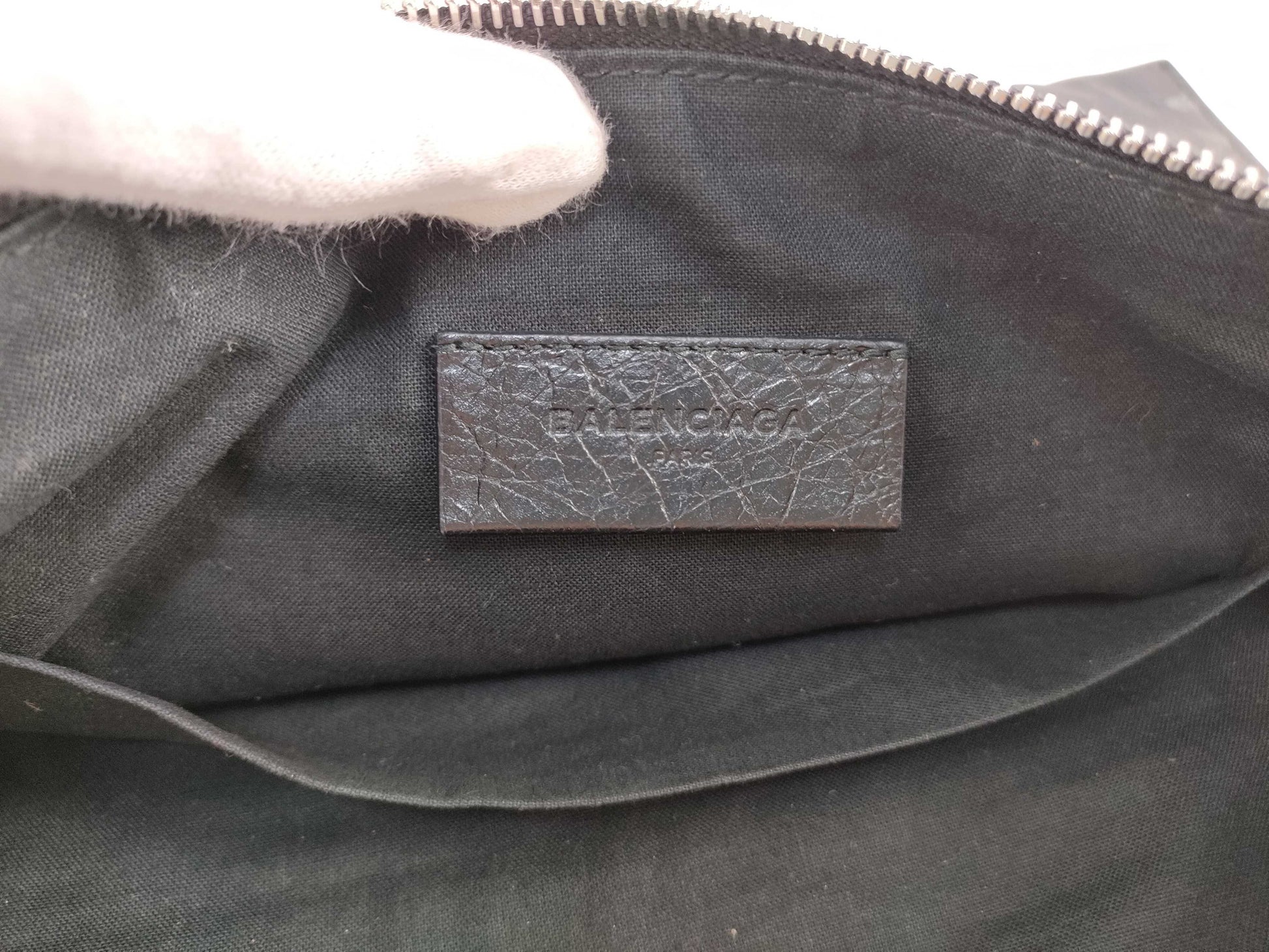 BALENCIAGA KR - Balenciaga 362967 Black Leather Classic Motor Clutch Bag