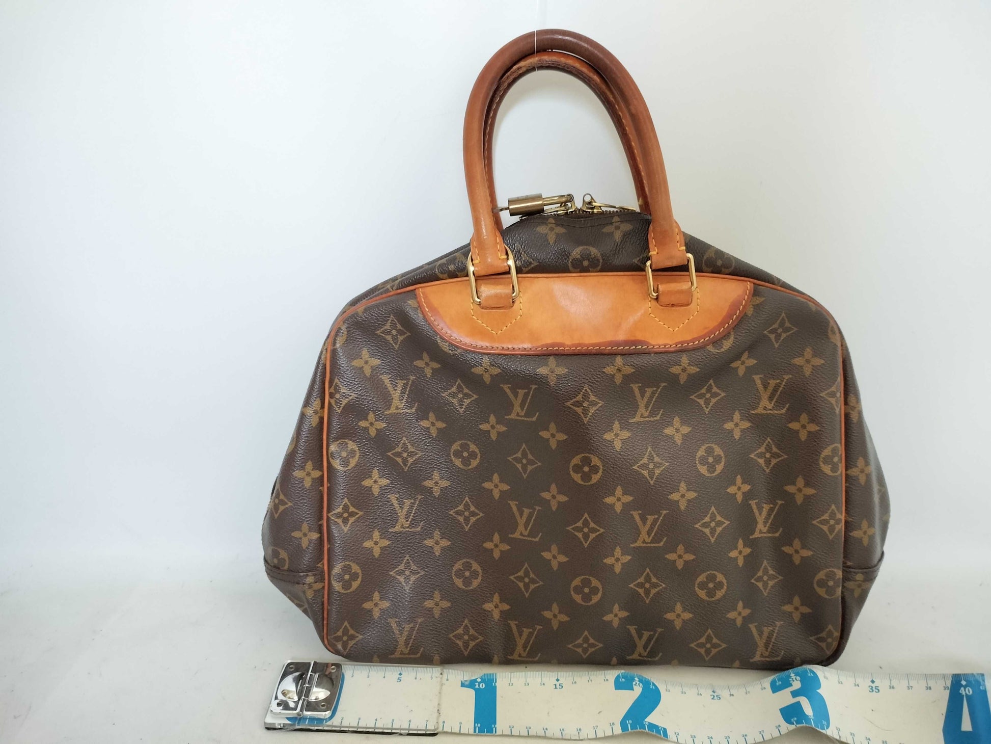 LOUIS VUITTON M47270 Monogram Deauville Handbag, Brown, Unknown Serial Number