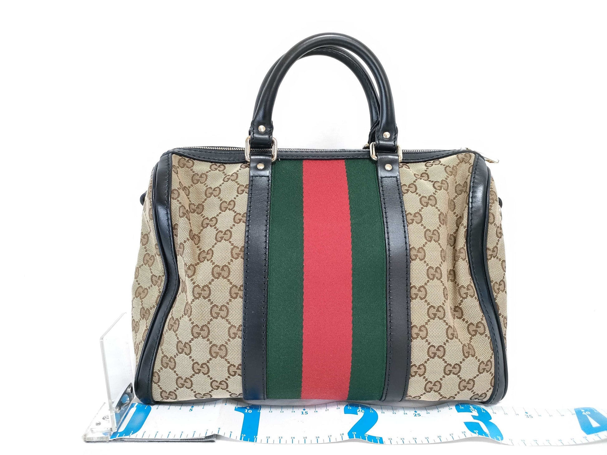 GUCCI GG Canvas ID - Gucci GG Canvas Beige x Brown 2-Way Handbag Canvas x Leather 247205 Handbag