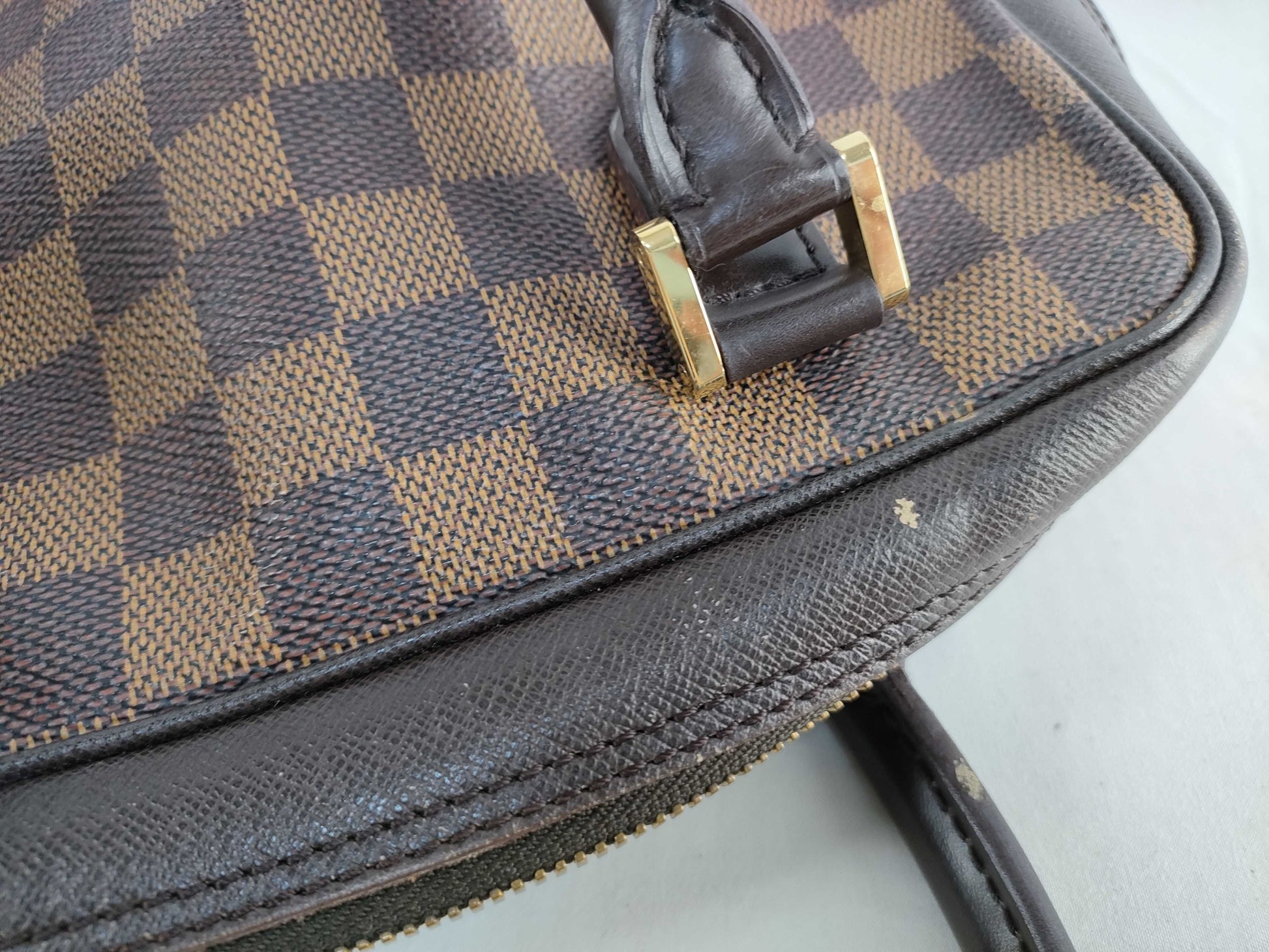 LOUIS VUITTON N51150 Damier Brera Handbag VI0918 Brown