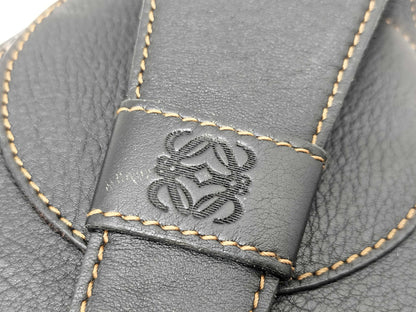 LOEWE Anton Sling Bag in Black Leather, Men's Body Bag/Shoulder Bag