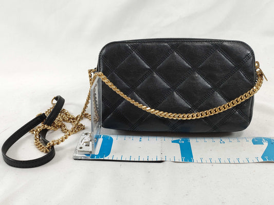 SAINT LAURENT Becky Quilted Leather Chain Shoulder Bag, Black, 608941