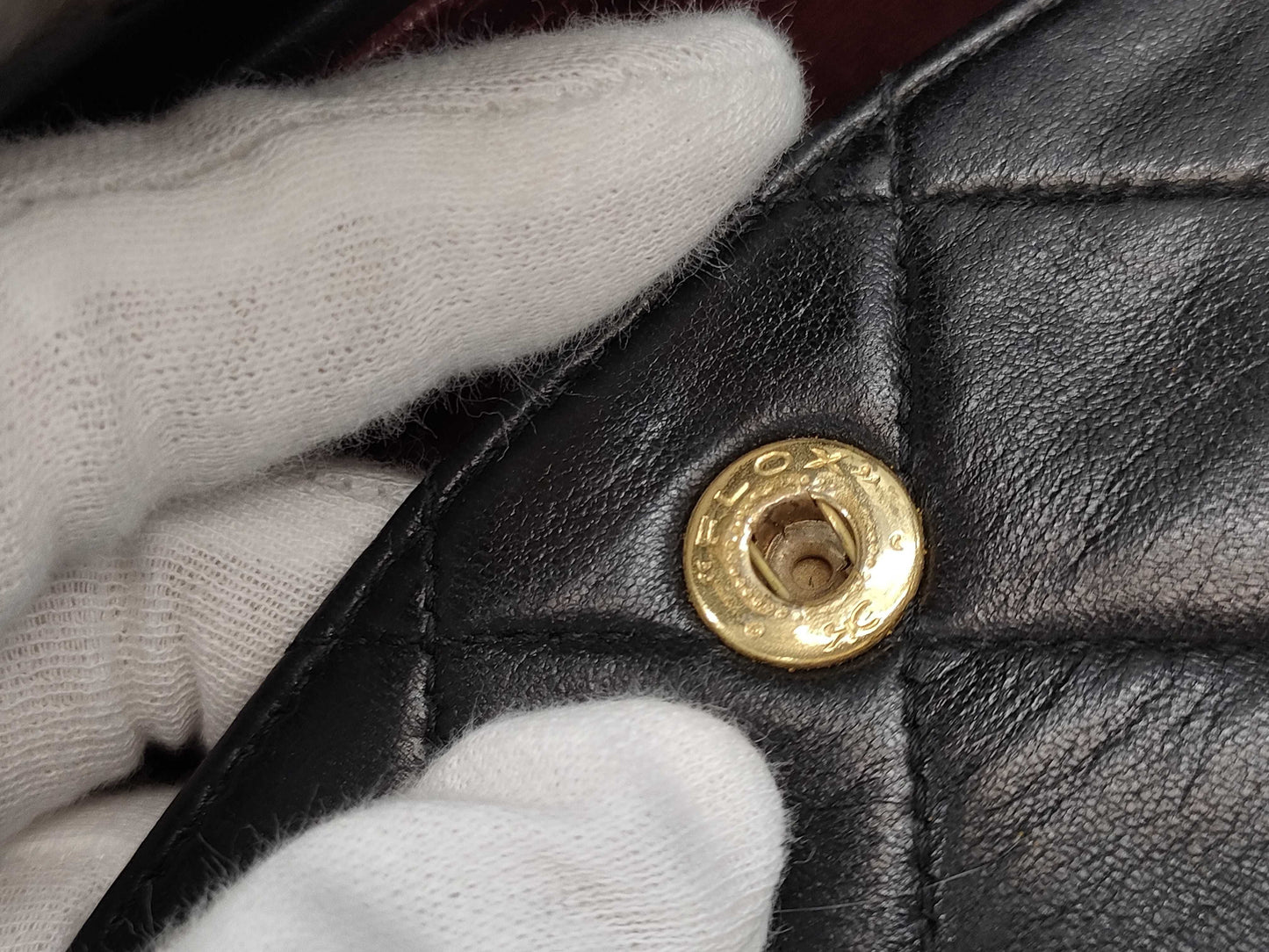 CHANEL Matelasse Double Flap Double Chain Lambskin Shoulder Bag with Gold Hardware and Serial Seal
