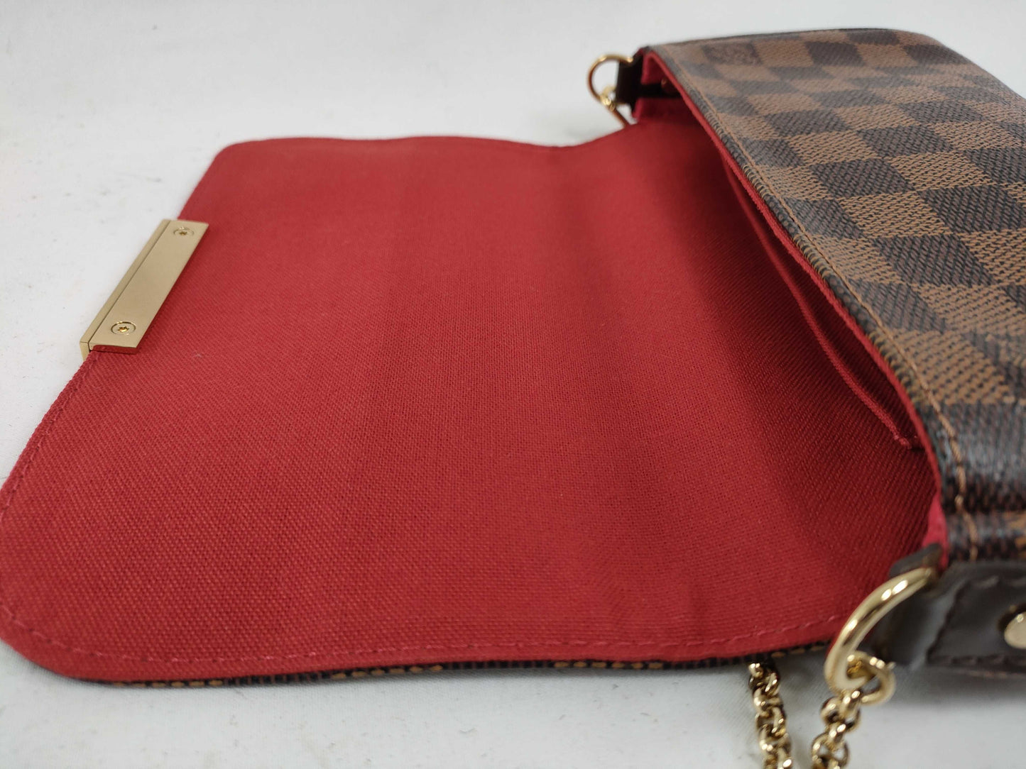 LOUIS VUITTON N 41276 Damier LOUIS VUITTON Favorite PM Damier 2-Way Shoulder Bag Chain Clutch Bag N41276 Shoulder Bag