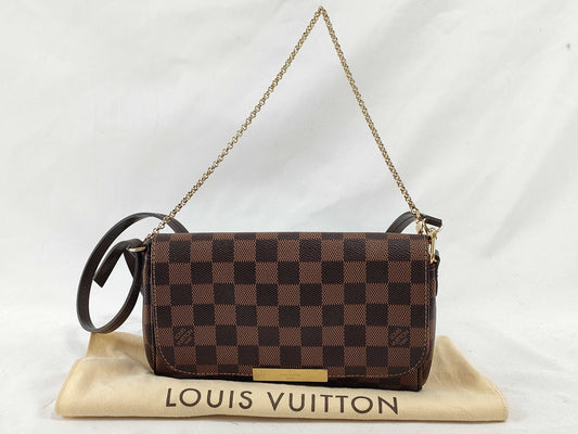 LOUIS VUITTON N 41276 Damier LOUIS VUITTON Favorite PM Damier 2-Way Shoulder Bag Chain Clutch Bag N41276 Shoulder Bag