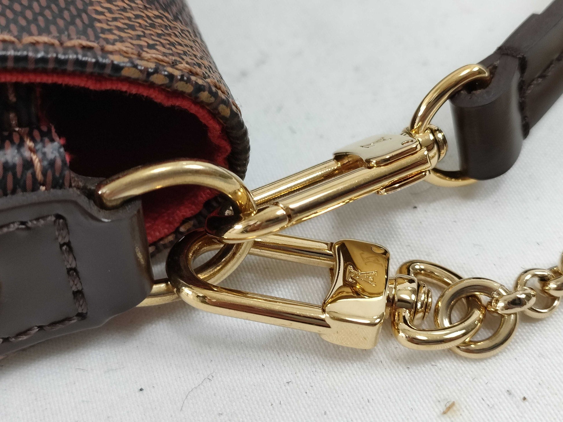 LOUIS VUITTON N 41276 Damier LOUIS VUITTON Favorite PM Damier 2-Way Shoulder Bag Chain Clutch Bag N41276 Shoulder Bag