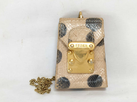 FENDI Polka Dot Lady Rock Python Shoulder Bag