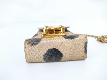 FENDI Polka Dot Lady Rock Python Shoulder Bag