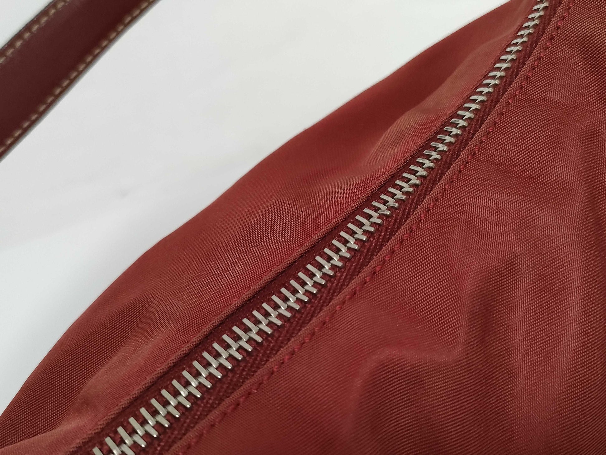 PRADA Nylon Triangle Logo Accessory Pouch Handbag