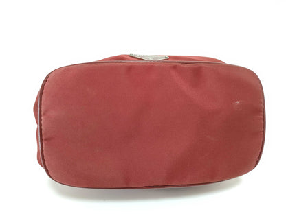 PRADA Nylon Triangle Logo Accessory Pouch Handbag