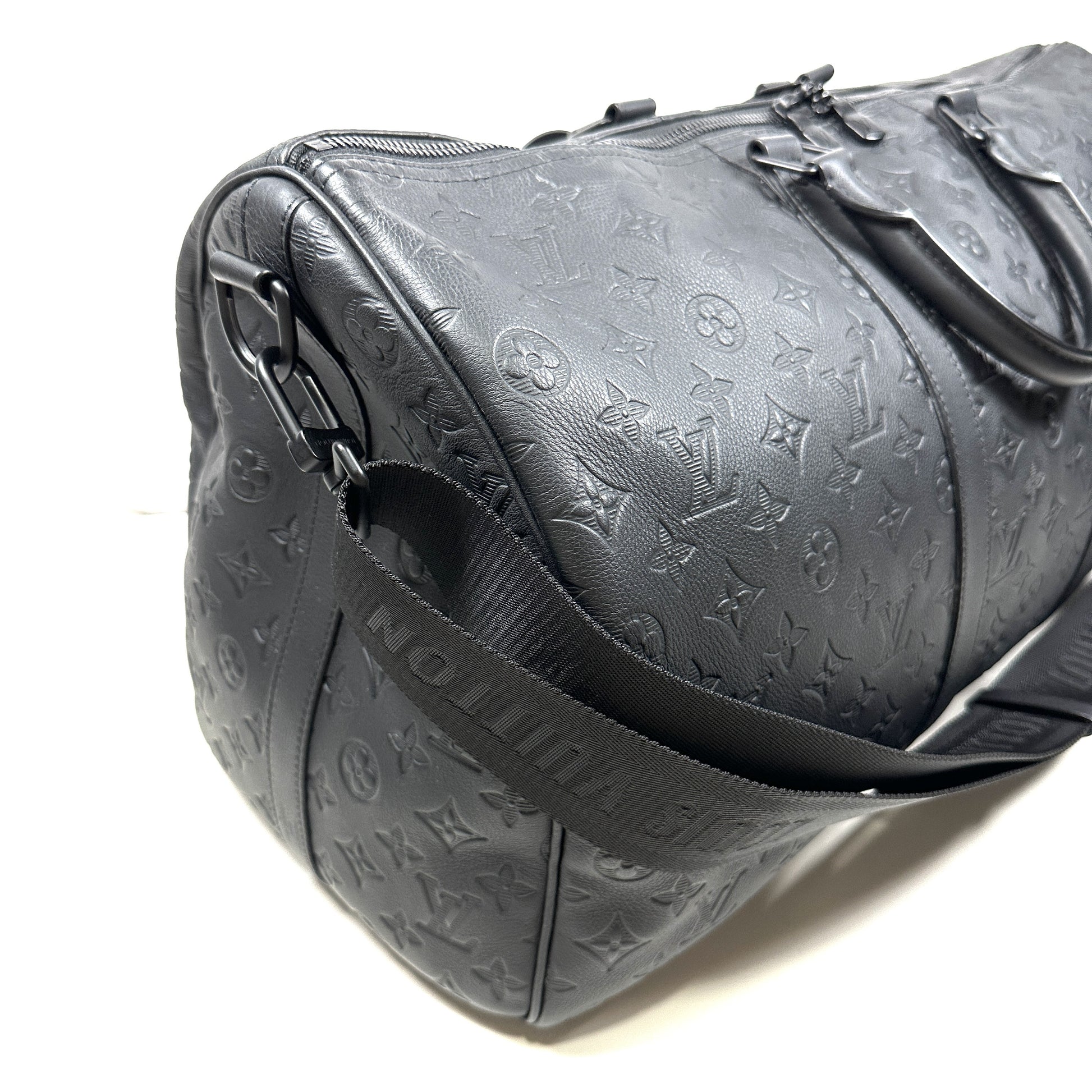 LOUIS VUITTON Boston Bag M44810 2024 Monogram Shadow Keepall Bandouliere 50 Boston Bag