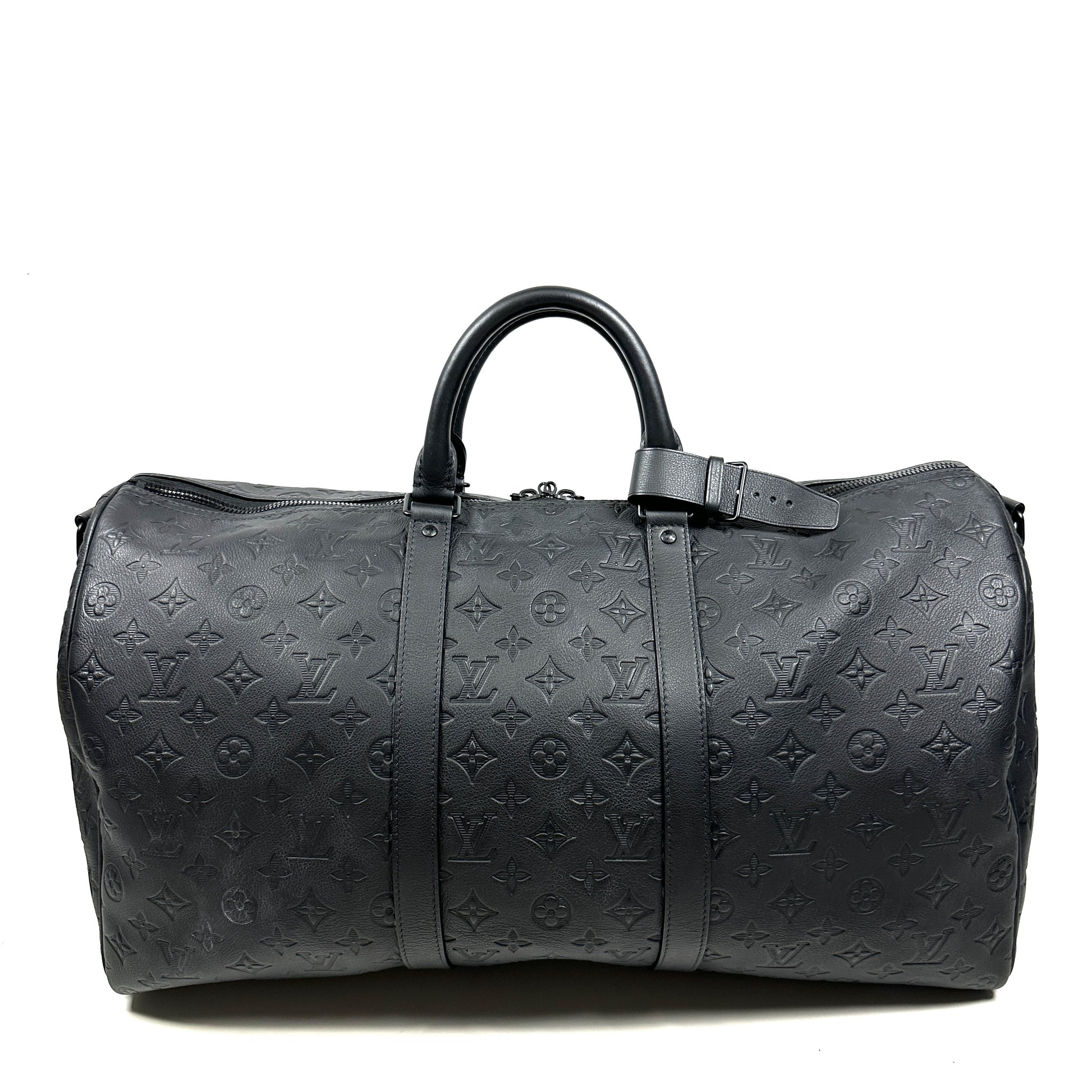 LOUIS VUITTON Boston Bag M44810 2024 Monogram Shadow Keepall Bandouliere 50 Boston Bag