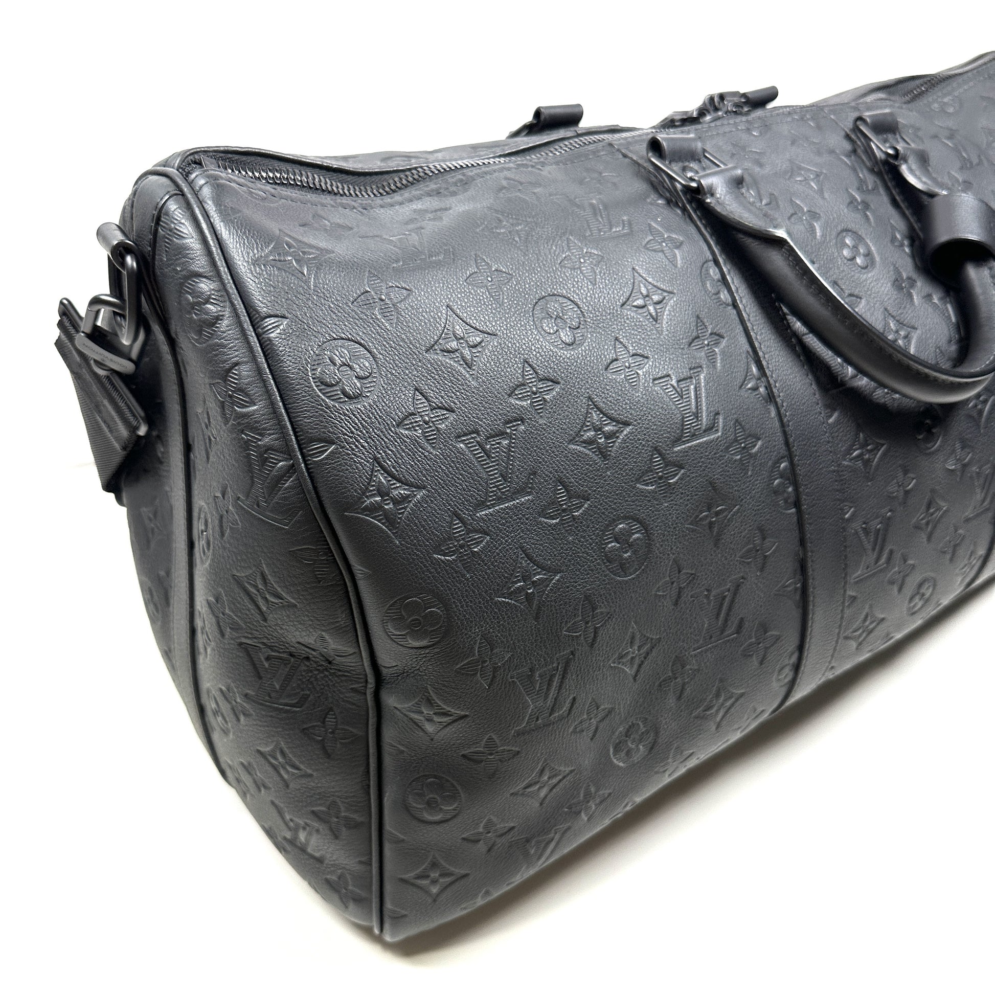 LOUIS VUITTON Boston Bag M44810 2024 Monogram Shadow Keepall Bandouliere 50 Boston Bag