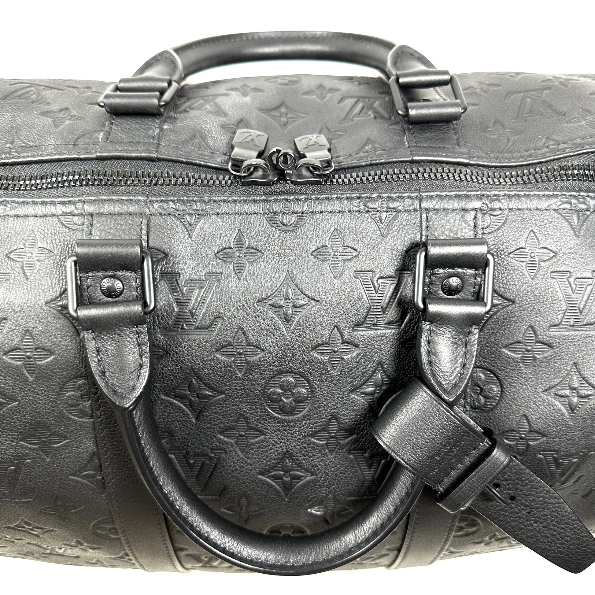 LOUIS VUITTON Boston Bag M44810 2024 Monogram Shadow Keepall Bandouliere 50 Boston Bag