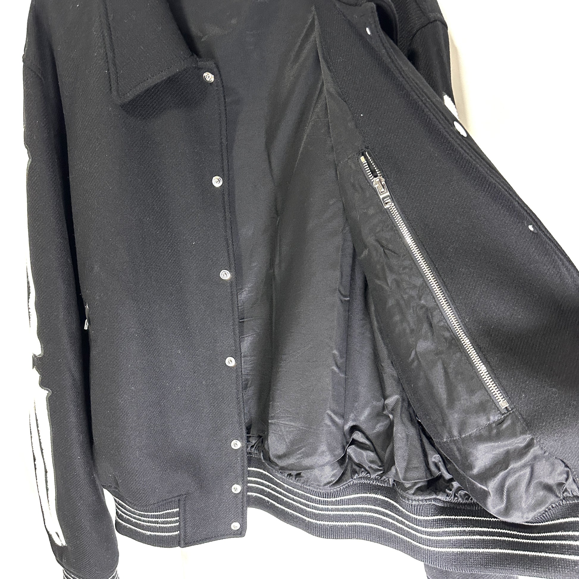 AMIRI BONES VARSITY JACKET Bone Varsity Wool Blouson Jacket 54 Jacket