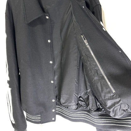 AMIRI BONES VARSITY JACKET Bone Varsity Wool Blouson Jacket 54 Jacket