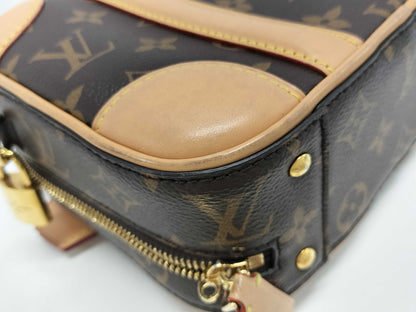 LOUIS VUITTON Valisette BB 2-way Handbag Monogram M44804 Brown with Gold Hardware, PVC Coated Canvas, FL3119 Shoulder Bag