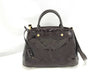 LOUIS VUITTON Montaigne BB 2-way handbag M50403 Amaranth gold hardware, enamel calfskin, CA0145 shoulder bag