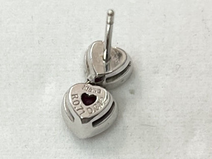 R0.71ct D0.12ct K18WG 1.3g Earrings 