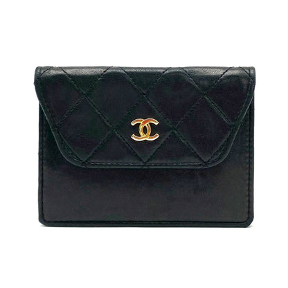 CHANEL Matelasse Turnlock Coco Mark Lambskin Chain Shoulder Bag with Pouch