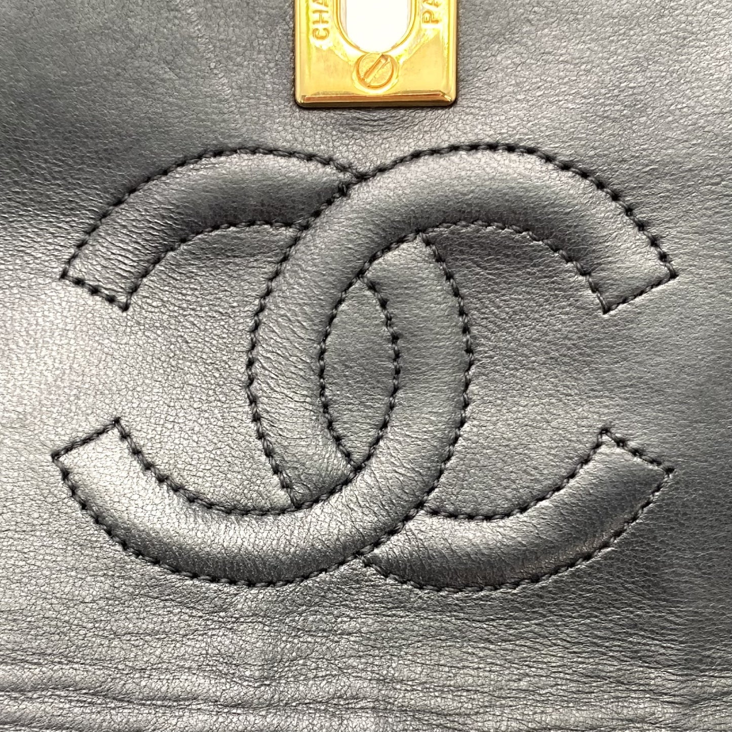 CHANEL Matelasse Turnlock Coco Mark Lambskin Chain Shoulder Bag with Pouch