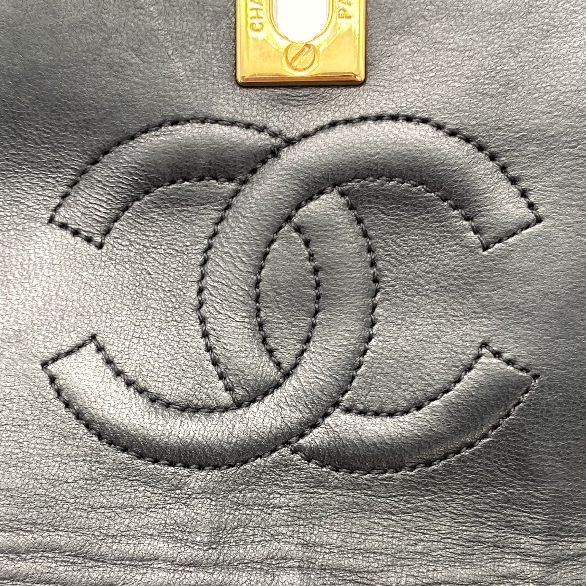 CHANEL Matelasse Turnlock Coco Mark Lambskin Chain Shoulder Bag with Pouch