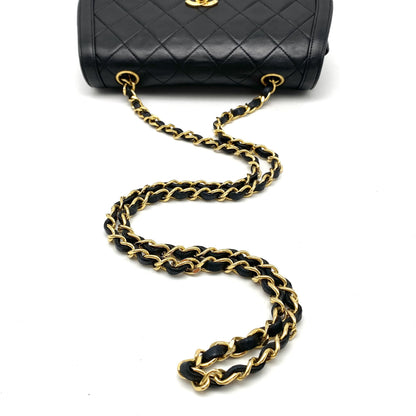 CHANEL Matelasse Turnlock Coco Mark Lambskin Chain Shoulder Bag with Pouch