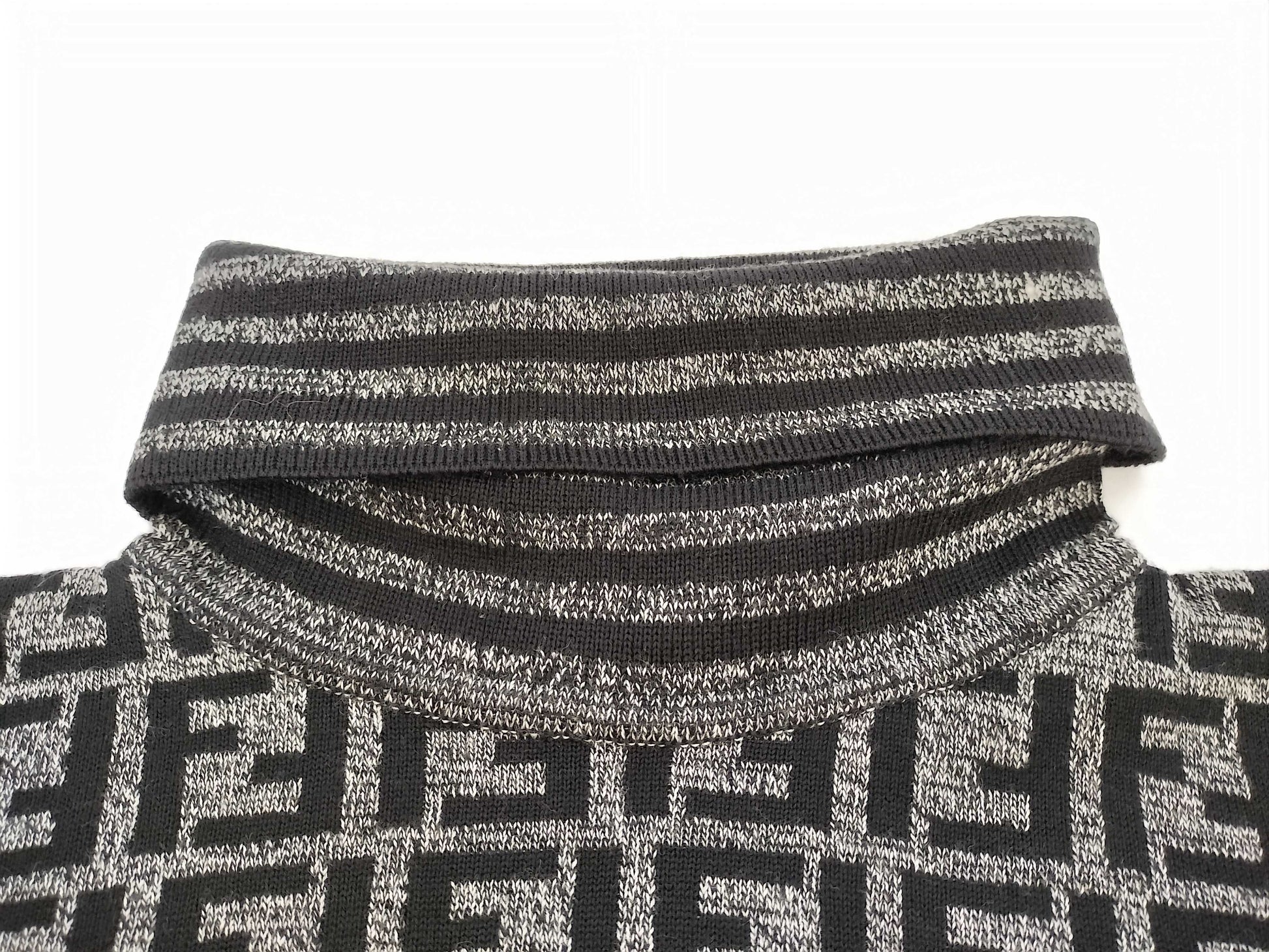 FENDI Zucca print turtleneck knit sweater top