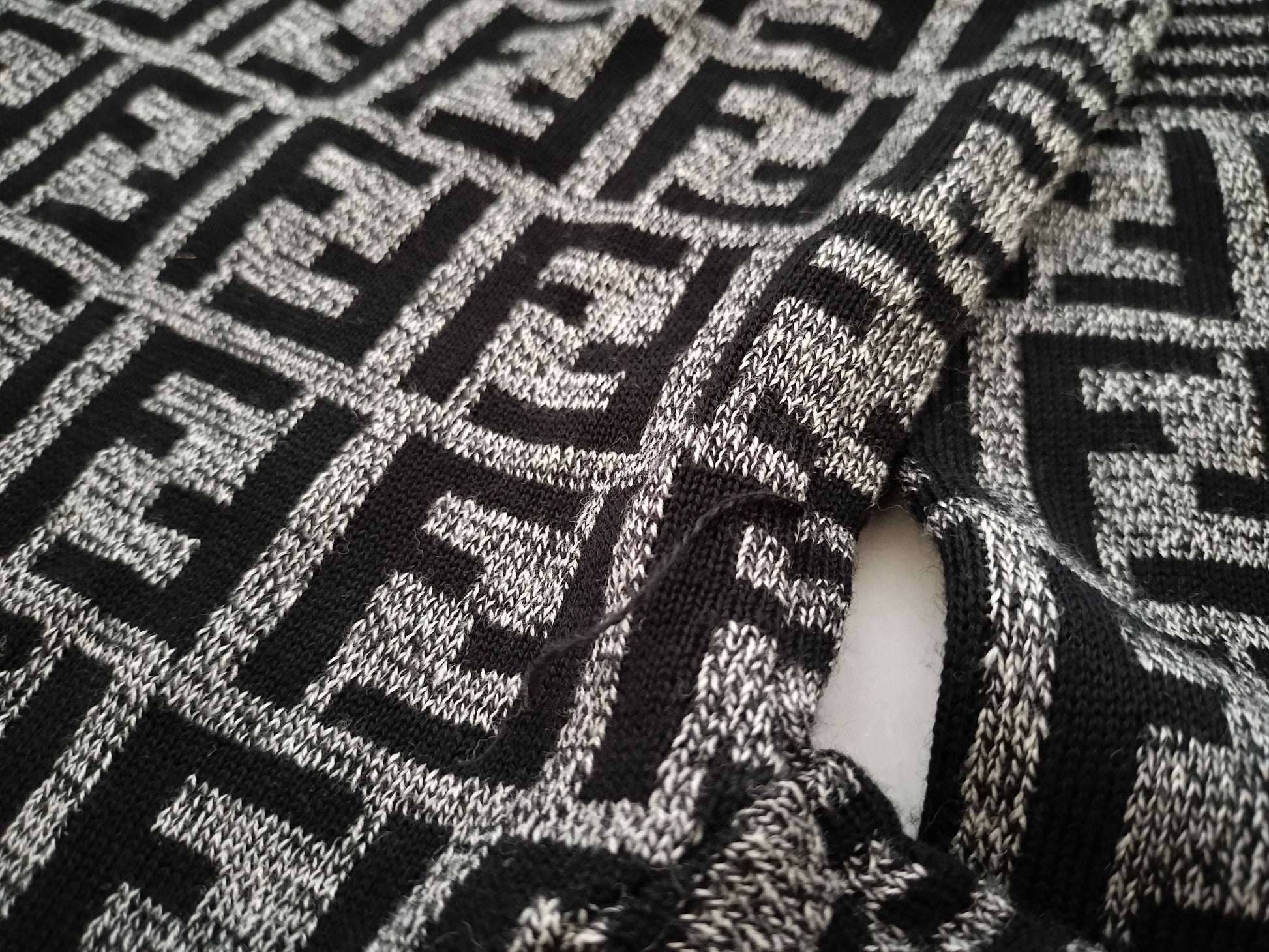FENDI Zucca print turtleneck knit sweater top
