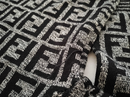 FENDI Zucca print turtleneck knit sweater top