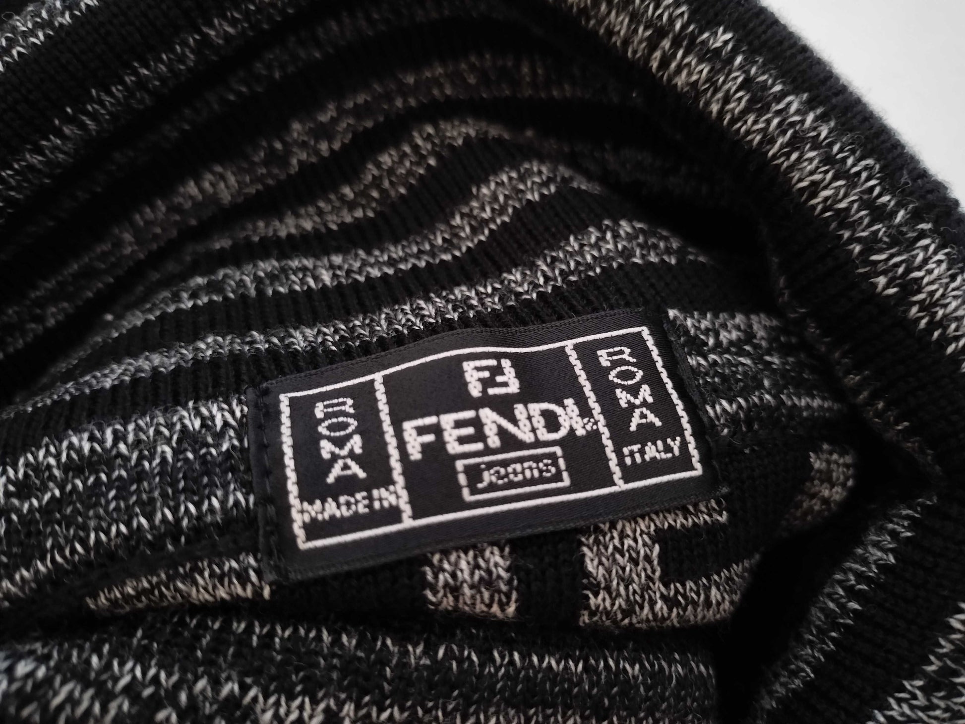 FENDI Zucca print turtleneck knit sweater top