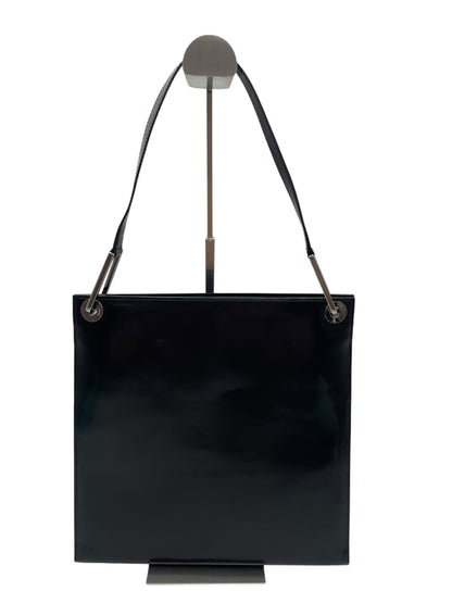 GUCCI GUCCI Gucci enamel shoulder bag black bag