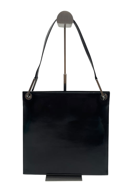 GUCCI GUCCI Gucci enamel shoulder bag black bag