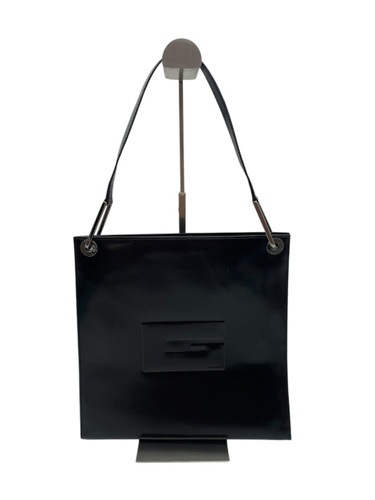 GUCCI GUCCI Gucci enamel shoulder bag black bag