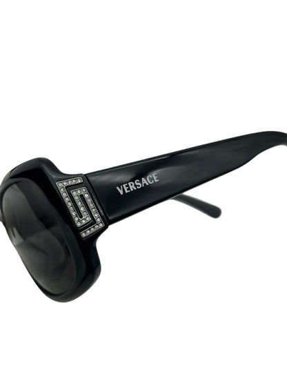  VERSACE VERSACE Versace sunglasses with rhinestones, black, with case. Sunglasses and eyeglasses.