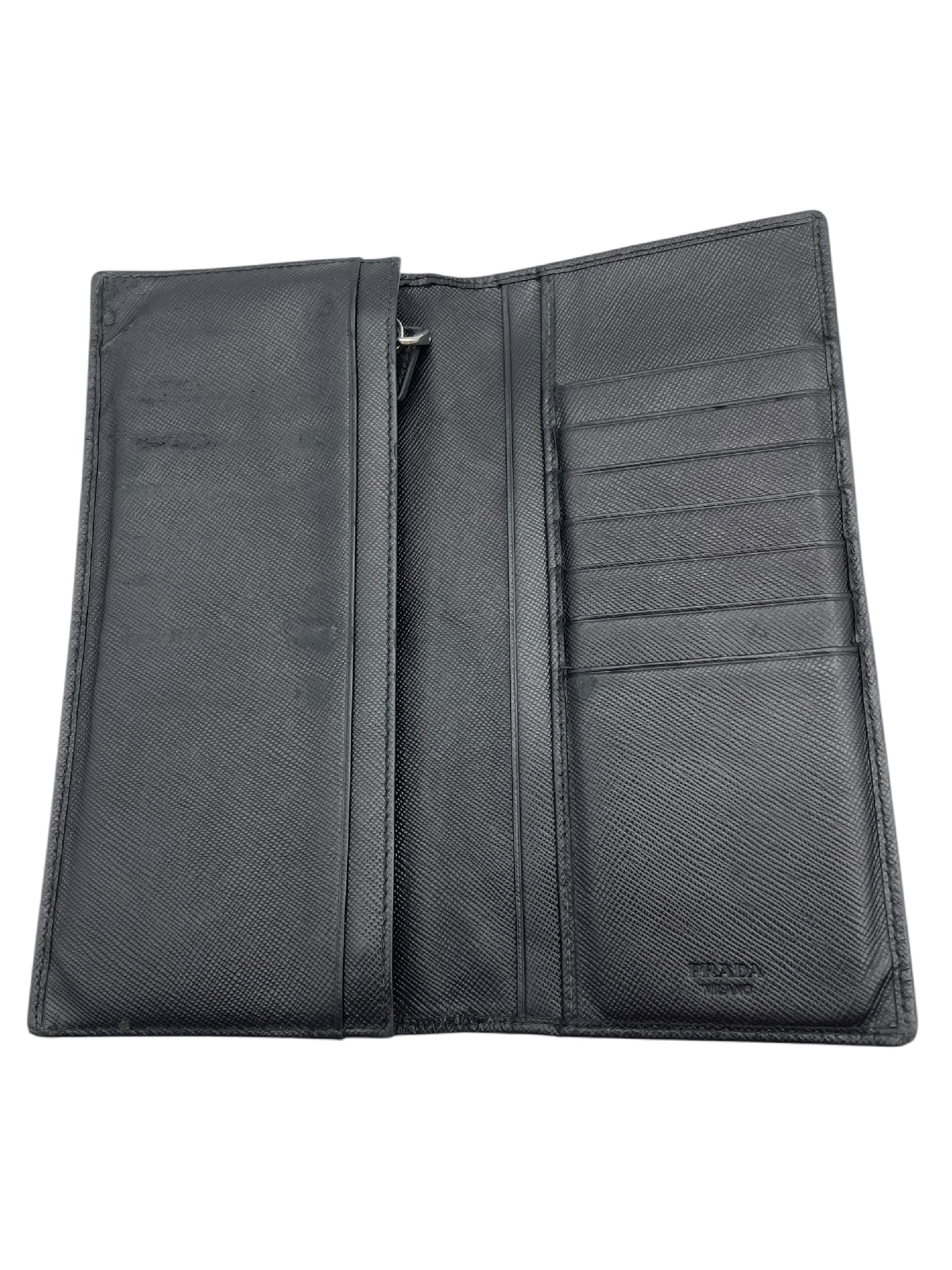 PRADA PRADA Prada long wallet black wallet