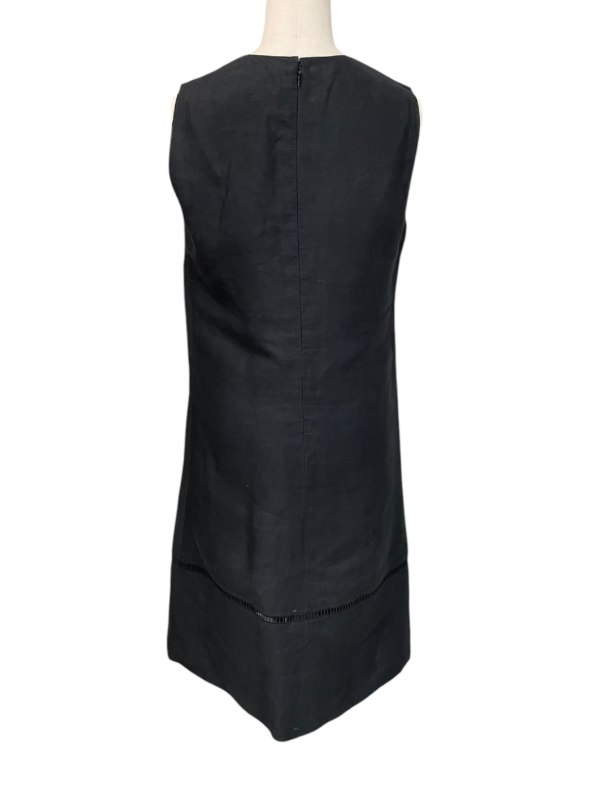 CELINE CELINE Dress, 100% Linen, Black, Made in France