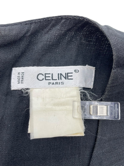 CELINE CELINE Dress, 100% Linen, Black, Made in France