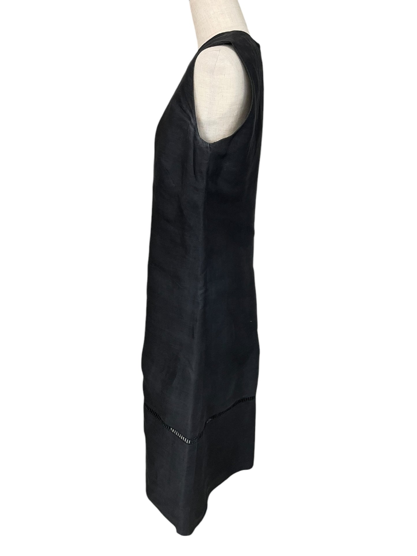 CELINE CELINE Dress, 100% Linen, Black, Made in France