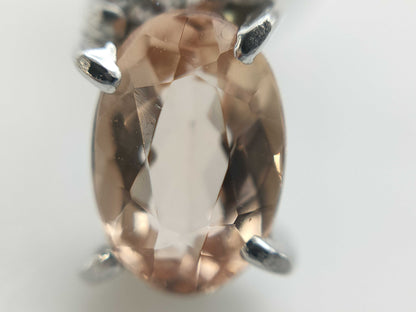 Imperial Topaz 0.40/0.40ct D0.11/0.11ct PT900/850 1.6g Earrings 