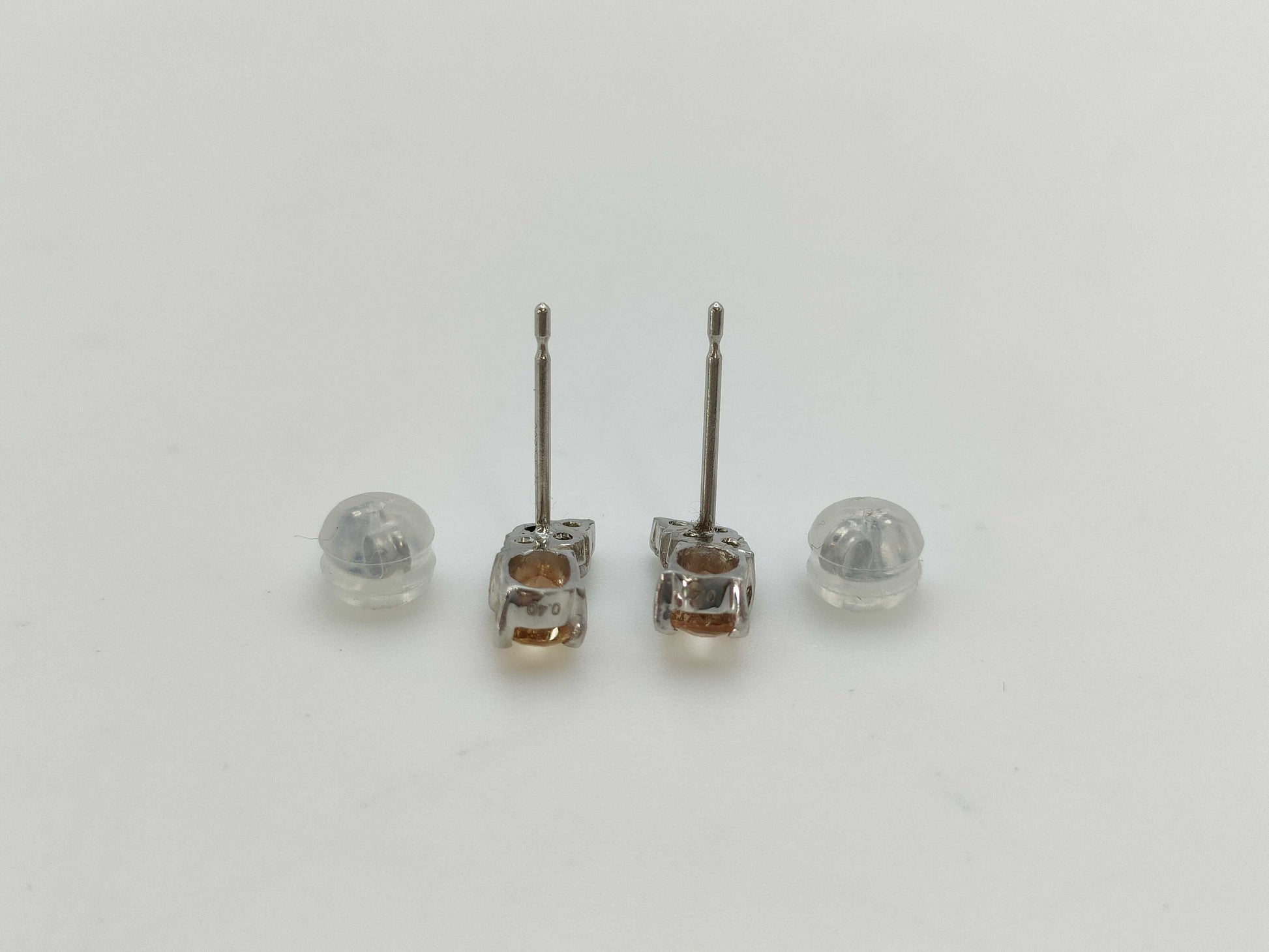 Imperial Topaz 0.40/0.40ct D0.11/0.11ct PT900/850 1.6g Earrings 