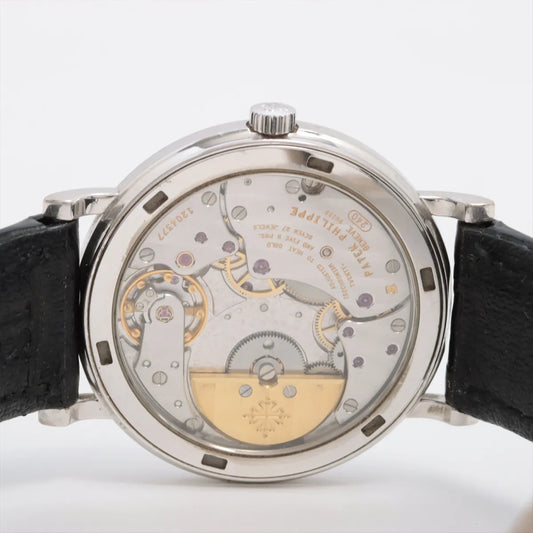 PATEK PHILIPPE Calatrava 5120G-001 1204377 White Dial Automatic 18K White Gold Men's Watch
