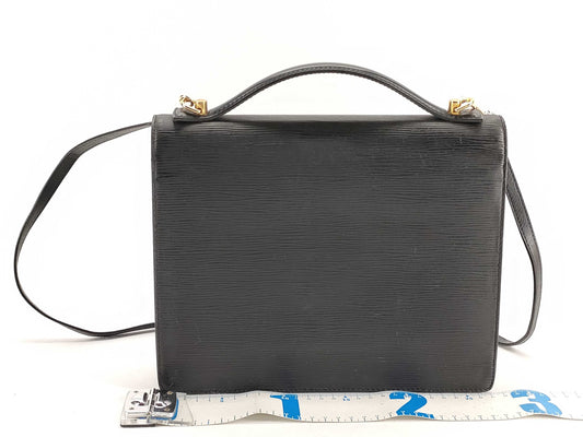 LOUIS VUITTON Epi Monceau 2-way Black Handbag